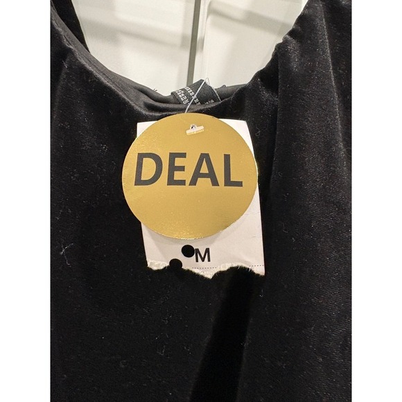 Forever 21 Black Velvet Ruffle Off Shoulder Bodycon Mini Dress - M - Picture 5 of 6